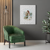 Lyrics -- Brennan & Ally I love you. Happy 9th Anniversary -- Canvas 24x30 -- Printify