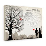 Music Lyrics Song -- Canvas 12"X16" -- Keeper of the Stars