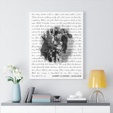 Lyrics -- Garret & Sianna 06.03.2018 -- Canvas 24x30 -- Printify