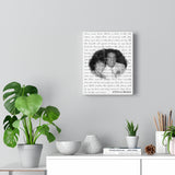 Lyrics -- Steph & Bruno -- Canvas 8x10 -- Printify