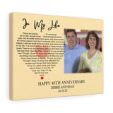 Lyrics -- Debbie & Sean -- Canvas 12x16 -- Printify