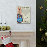 Printify Canvas Gallery Wraps 11x14 New - The Dawson Family’s: Our Wedding, Brayden Robert, Sophia Josephine - Guitar & Heart