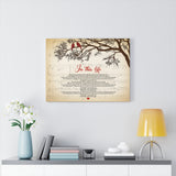 Music Song Lyrics -- Canvas 18"X24" -- In This Life