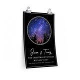 Star map -- Jason & Tracy December 24, 2021 -- 12x18 -- Printify