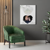 Music Lyrics Song -- Canvas 24"x30" -- Ulises & Katrina