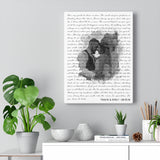 Lyrics -- Travis & Emily 08/10/18 -- Canvas 12x16 -- Printify