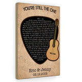 Lyrics Song -- Canvas 12"X18" -- Eric & Jenny - printify