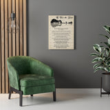 Lyrics -- Fly from the inside -- Canvas 18x24 -- Printify