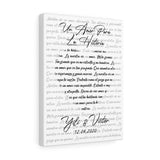 Lyrics -- Yili & Victor 12.04.2020 -- Canvas 12x16 -- Printify