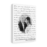 Lyrics Song -- Canvas  12"X16" -- John & Jennifer Gaydosh