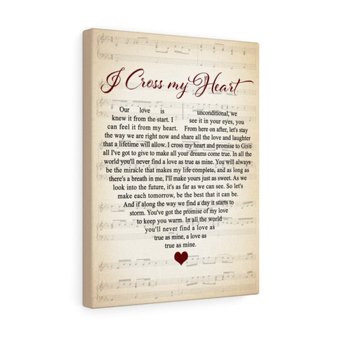 I cross my heart -- 32 -- Canvas 12x16 -- Printify