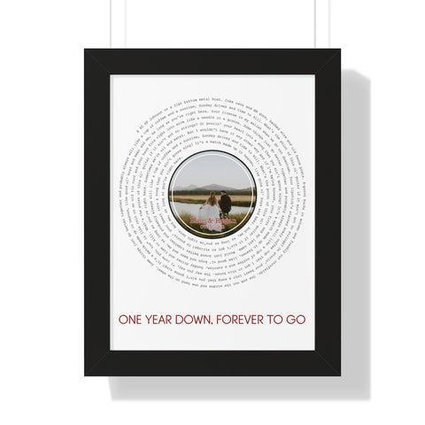 Song Record -- Black Framed poster/ 12”x16” -- Ross & Regan 07.19.2021