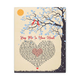 Canvas Gallery Wraps 11x14 Printify - Keep Me In Your Heart - Heart Love In The Sun