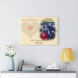 Lyrics -- April & Scottie 09.12.2001 -- Canvas 18x24 -- Printify