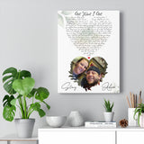 Lyrics -- Adam & Stacy -- Canvas 12x16 -- Printify