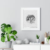 Lyrics Song -- White framed poster/ 11"x14" -- Coty & Marianna