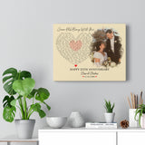 Lyrics -- Dave & Darlene  11/16/1996 -- Canvas 11x14 -- Printify