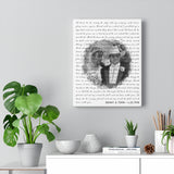 Lyrics -- Benny & Terri 4.25.1998 -- Canvas 11x14 -- Printify