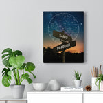 Stars Map -- Canvas 11"x14" -- Samu & Prabodh