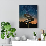 Stars Map -- Canvas 11"x14" -- Samu & Prabodh