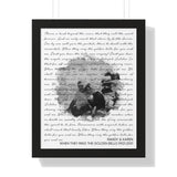 Music Lyrics Song -- Black framed 16"x20" -- Karen & Randy