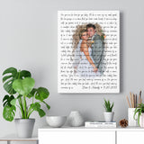 Music Lyrics Song -- Canvas 12"X16" -- Dan & Mandy