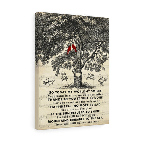 Thank You Lyrics -- Canvas 12"X16" -- 2 -- printify