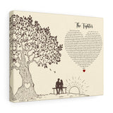Music Lyrics Song -- Canvas 11"X14" -- the fighter (Keith Urban)