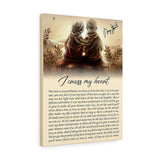 I Cross My Heart Lyrics -- Canvas 18"X24" -- 4