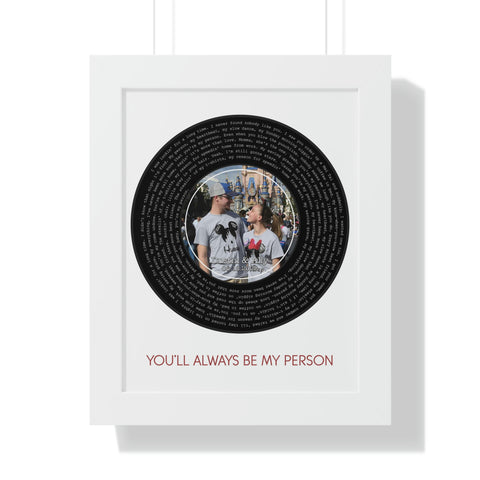 Printify White Framed 11x14 Poster - My Person - Dustin and Ally 06/18/2022