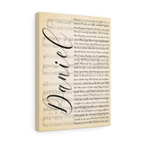 Music Song Lyrics -- Canvas 12"X16" -- Daniel
