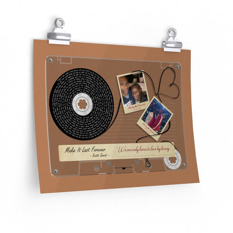 Cassette -- Shirley & Kendrick 01•23•2018 -- 11x14 -- Printify
