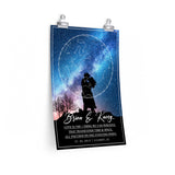 Stars Map -- Poster 12"x18" --  Brion & Kacey