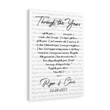Music Lyrics Song -- Canvas 18"X24" -- Ryan and Chris