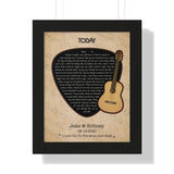 Lyrics Song -- Black framed poster/ 11"x14" -- Jake & Britney 08.13.2021