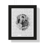 Lyrics -- Bo & Laurel 03/20/2021 -- Black framed 11x14 -- Printify