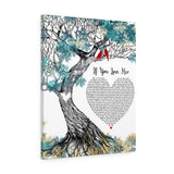 Music Song -- Canvas 24"x30" -- If you love her (Forest Black)