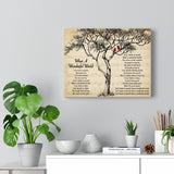 Music Lyrics Song -- Canvas 11"X14" -- It's a Wonderful World