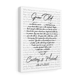 Lyrics -- Courtney and Michael 08-21-2020 --Canvas 11x14