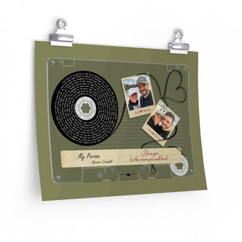 Cassette -- Nick & Charity (No date wanted) -- 11x14 -- Printify