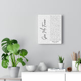 Lyrics Song -- Canvas 8"x10" -- Keith & Wendy