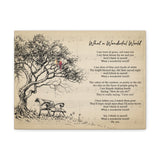 Lyrics Song -- Canvas 12"X16" -- What a Wonderful World (Louis Armstrong )