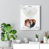 Lyrics -- Mark & Karen 08.22.2009 -- Canvas 11x14 -- printify