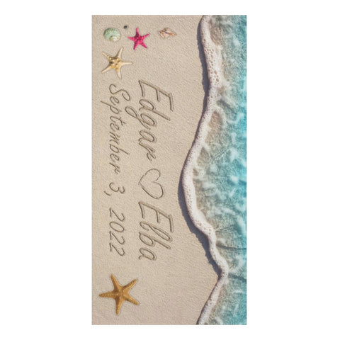 Couple Beach 30" × 60" -- Edgar & Elba September 3, 2022