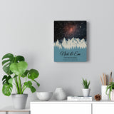 Star Maps -- Canvas 8"x10" -- NICK & EM