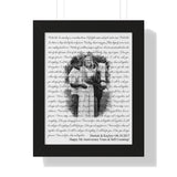 Lyrics Song -- Black framed poster/ 11"x14" -- Derrick & Kaylyn 06.10.2017