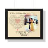 Lyrics -- Cindy & Brian 10.2.2021 -- Black framed 16x20 -- Printify