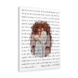 Music Lyrics Song -- Canvas 24"x30" -- Larry & Lisa