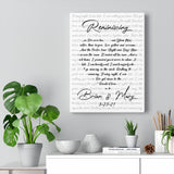 Lyrics -- Brian&Mary 3-23-21 -- Canvas 12x16 -- Printify