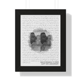 Music Lyrics Song -- Black framed 11"x14" -- Sean & Keannua